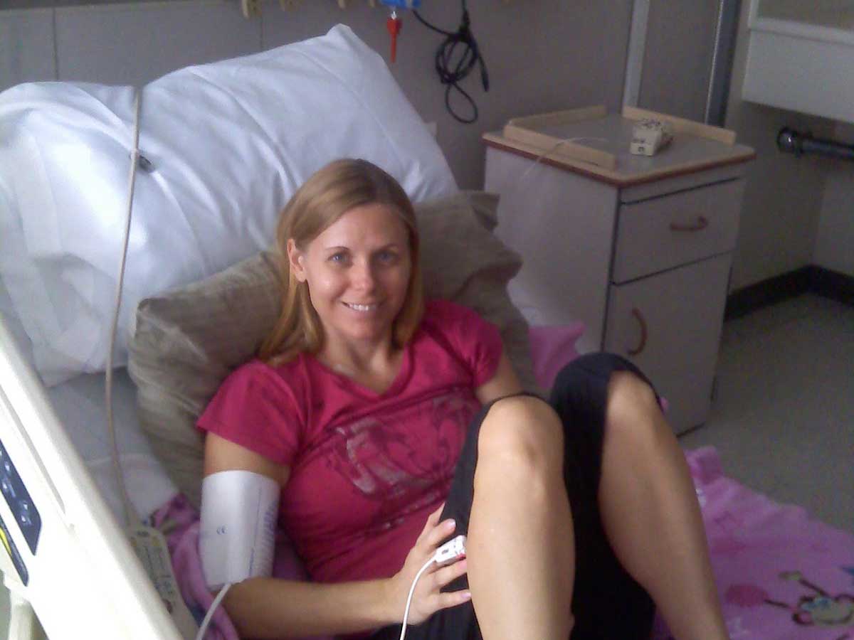 Tina in the hospital