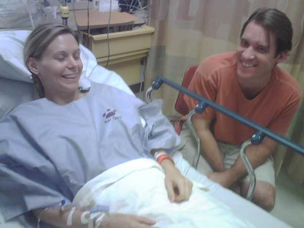 Tina in the hospital